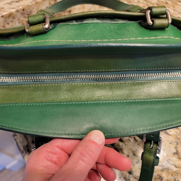 Coach Vintage 2004 Hampton Satchel In Kelly Green Leather - Picture 8 of 16